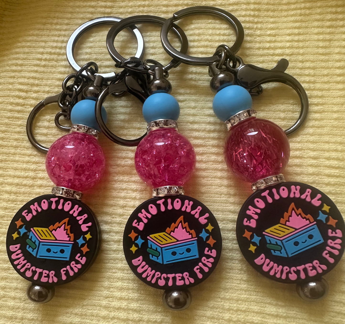 Emotional Dumpster Fire Keychains