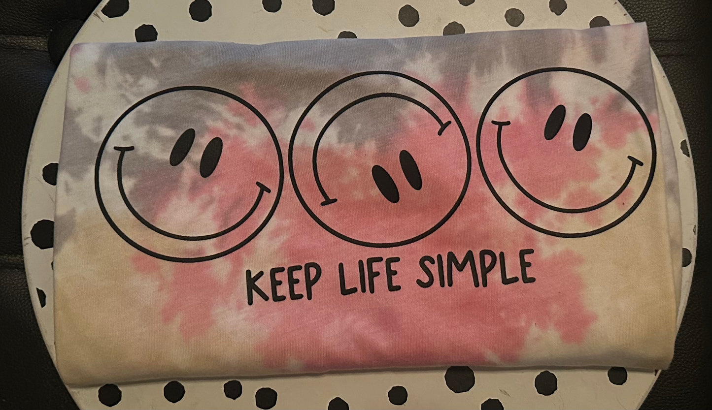 Keep Life Simple TieDyed T-Shirt