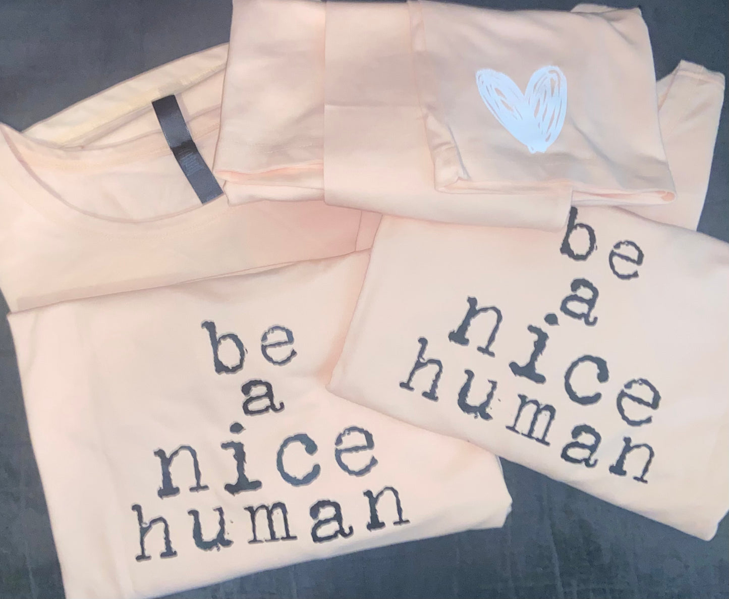 Be A Nice Human Long Sleeve Crop Top