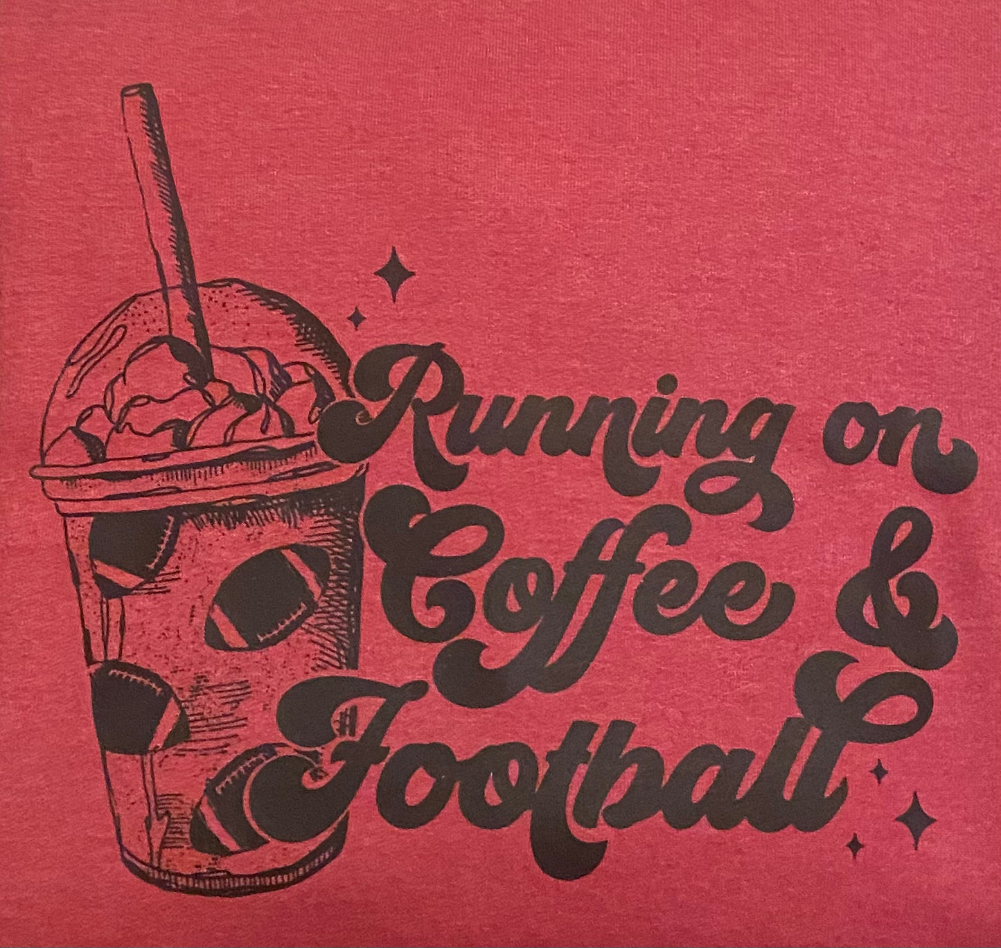 Running on Coffee and Football Crewneck Sweatshirt
