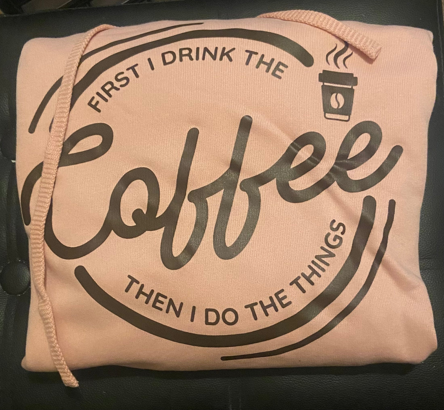 First I Drink The Coffee Cropped Hoodie