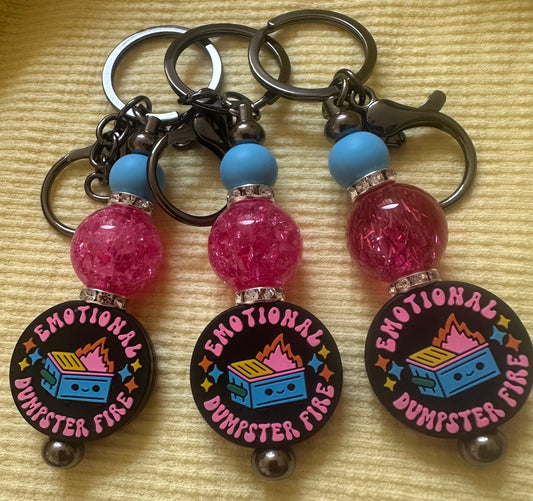 Emotional Dumpster Fire Keychains