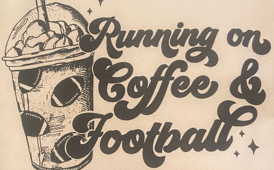 Running on Coffee and Football Crewneck Sweatshirt